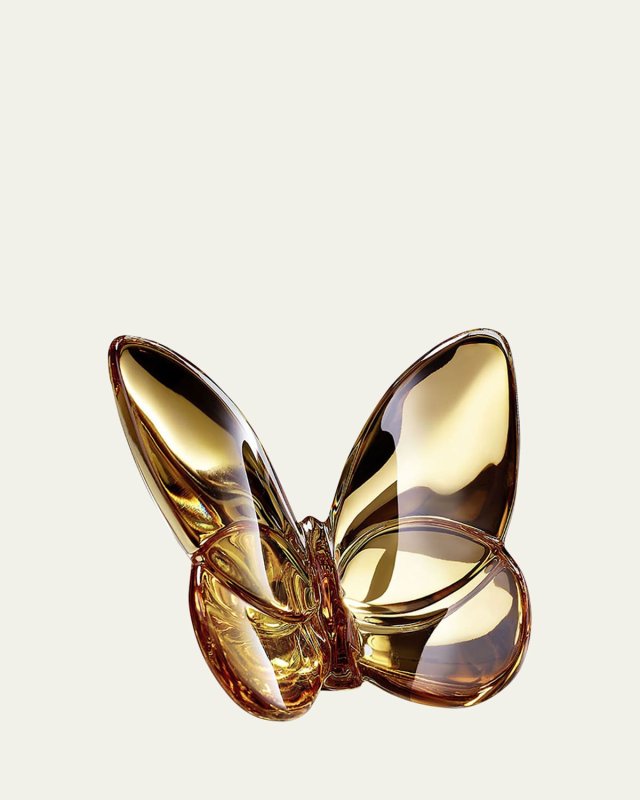 2.5" Lucky Crystal Gold Butterfly